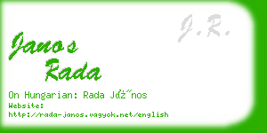 janos rada business card